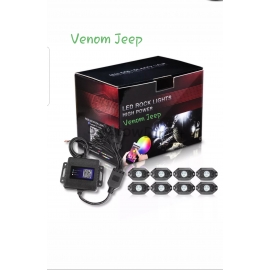 Venom color LED rock lights 8 pods