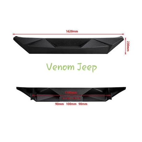 Venom Stealth steel rear bumper for 2007 to 2018 JK
